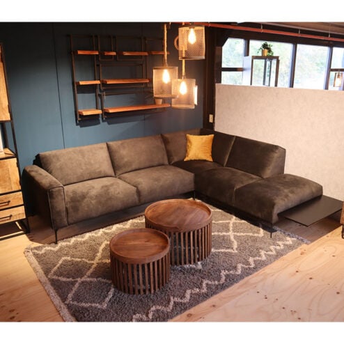 Martina Hoekbank 2,5 zits met zithoek en eiland rechts