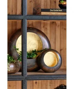 Kaarshouder set van 2 staand flamed koper