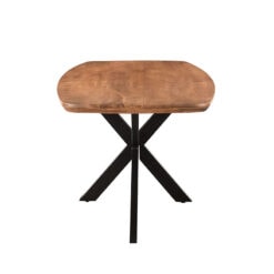 Bodari eettafel industrieel deens ovaal mangohout