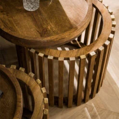 Namra bijzettafel set van 2 mangohout