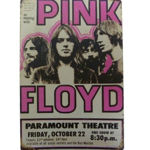 metalen bord Pink Floyd