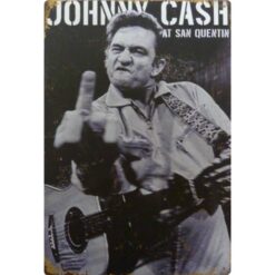 metalen bord Jhonny Cash Finger