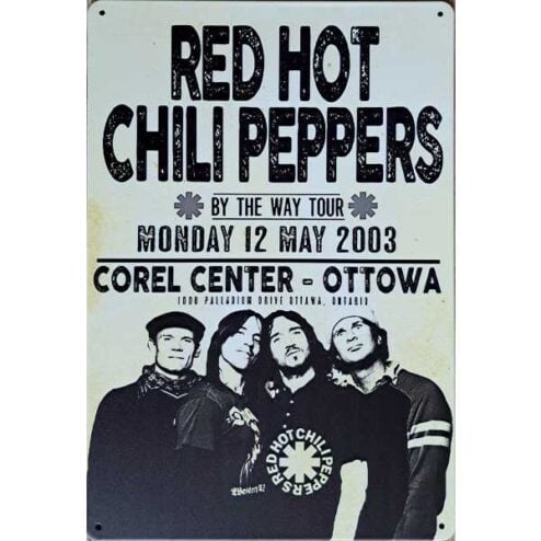 metalen bord Red Hot Chili Peppers