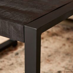 Britt bijzettafel industrieel mangohout 60cm zwart (1)