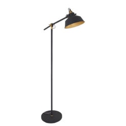 Nove vloerlamp industrieel zwart