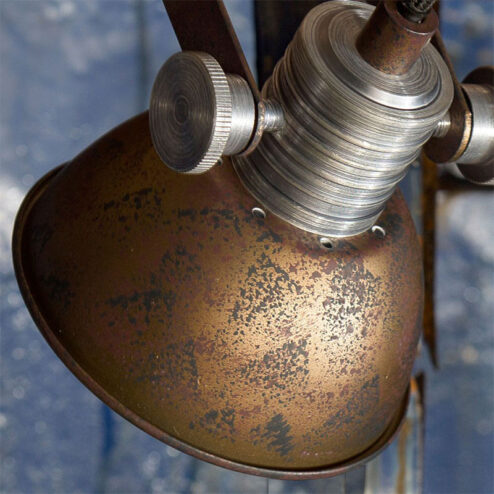 Spot Brooklyn 1 lichts industrieel bruin