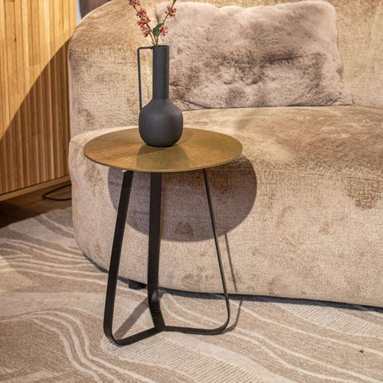 Riley bijzettafel aluminium ijzer 40cm