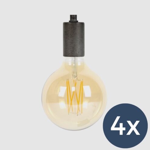 4x LED Bol E27 9,5 cm amber