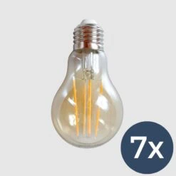 7x LED Peervormig E27 cm amber