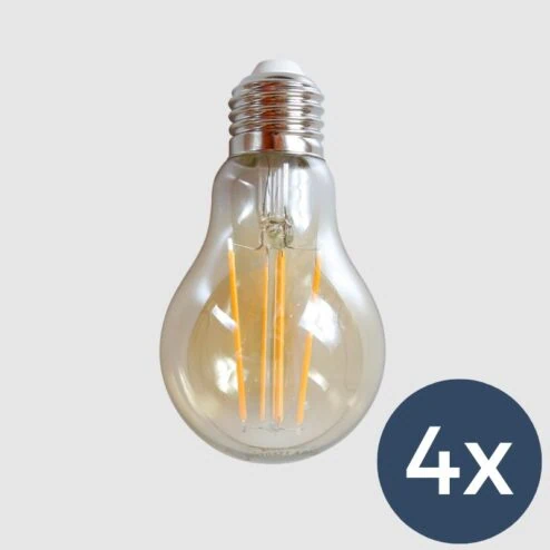 4x LED Peervormig E27 cm amber