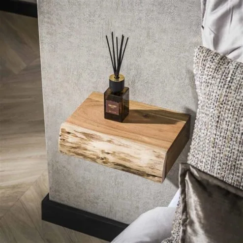 Bark houten nachtkastje zwevend set van 2 30cm