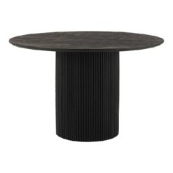 Eetkamertafel conrad acaciahout zwart ø120