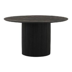 Eetkamertafel conrad acaciahout zwart  ø140