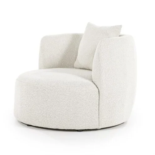 Fauteuil Louis met kussen beige spark