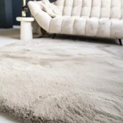 Vloerkleed Zena round grijs