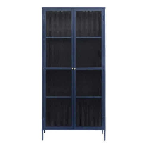 Gulltop vitrinekast blauw metaal 190cm-2.jpg