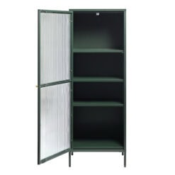 Gulltop vitrinekast groen metaal 160cm-4.jpg