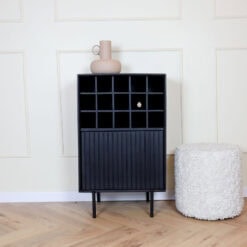 Martin wijnkast 55cm zwart