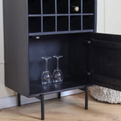 Martin wijnkast 55cm zwart