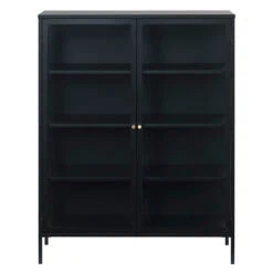 Kaya vitrinekast zwart metaal 110cm-2.jpg