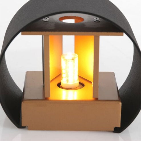 Wandlamp Muro Halfrond Zwart