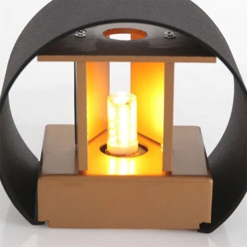 Wandlamp Muro Halfrond Zwart