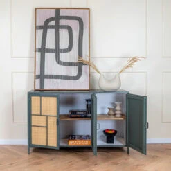 DPX Furniture Ayane dressoir 3 deurs olive 135cm