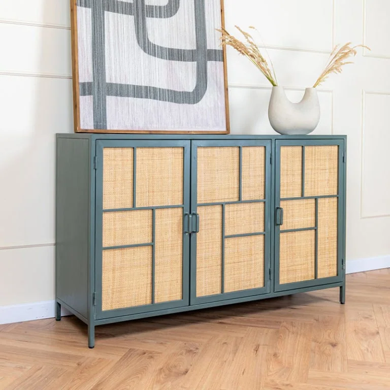 DPX Furniture Ayane dressoir 3 deurs olive 135cm