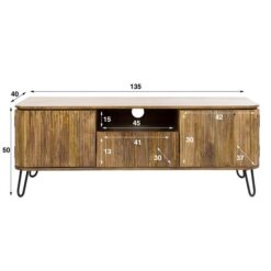 Belisa TV-meubel mangohout  zandkleur 135cm