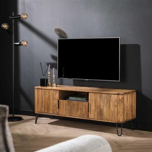Belisa TV-meubel mangohout zandkleur 135cm