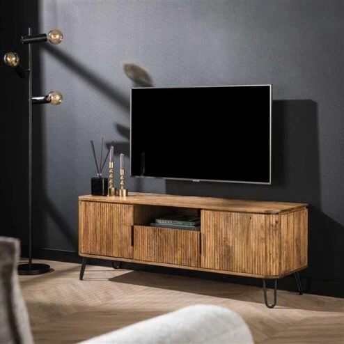 Belisa TV-meubel mangohout zandkleur 135cm