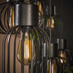 Cage 6-lichts Hanglamp Charcoal zwart
