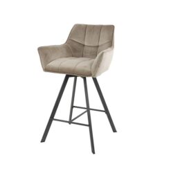 Kelly Barstoel draaibaar Champagne velours