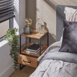 Nachtkastje Bouke 1 Lade Massief acaciahout