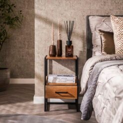 Nachtkastje Bouke 1 Lade Massief acaciahout 2