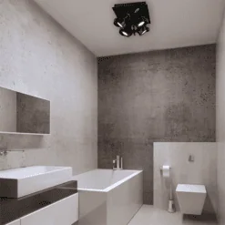 Plafondspot Quatro 4-lichts Zwart