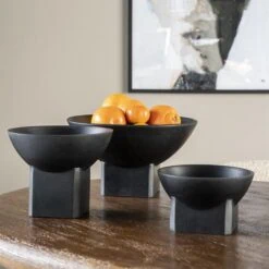 Schaal Bora medium zwart