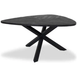 Trivero eetkamertafel driehoek 150cm zwart