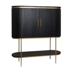 Rivello lage Wandkast 2 deurs zwart 135cm