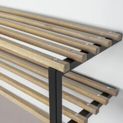 Parker industrieel schoenenrek XL zwart : hout-3