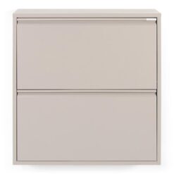 Pippen industrieel schoenenkast 2 lade Taupe metaal