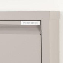 Pippen industrieel schoenenkast 2 lade Taupe metaal