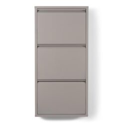 Pippen industrieel schoenenkast 3 lade Taupe metaal