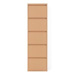 Pippen industrieel schoenenkast 5 lade Oranje metaal