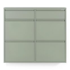 Pippen industrieel schoenenkast 6 lade Groen metaal