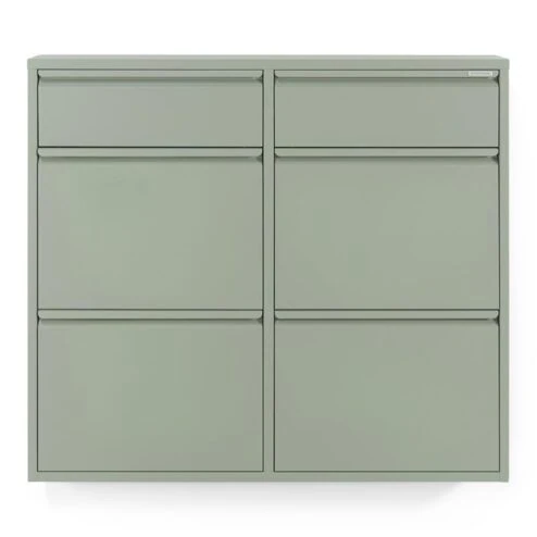 Pippen industrieel schoenenkast 6 lade Groen metaal