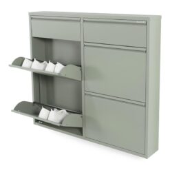 Pippen industrieel schoenenkast 6 lade Groen metaal