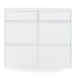 Pippen industrieel schoenenkast 6 lade Wit metaal