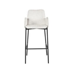 Barkruk Aaliyah Beige Fluweel Zithoogte 78cm