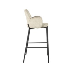 Barkruk Aaliyah Beige Fluweel Zithoogte 78cm